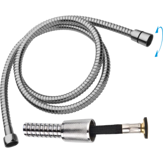 Sprchová hadice 150 cm, Aquaristo, nerez – třívrstvá s otočnou koncovkou (anti‑twist)